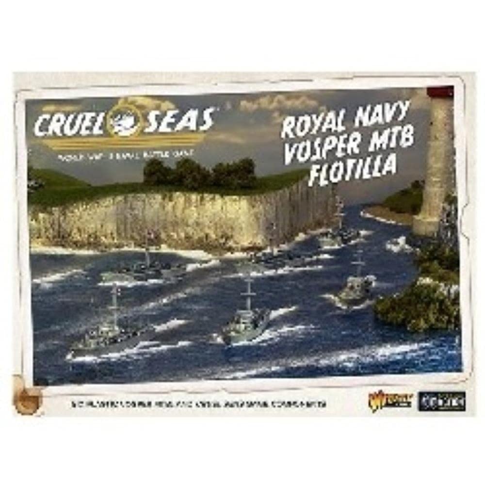 Warlord Cruel Seas British Navy Vosper MTB Flotilla - 1:300 Scale WWII Naval Wargaming Models