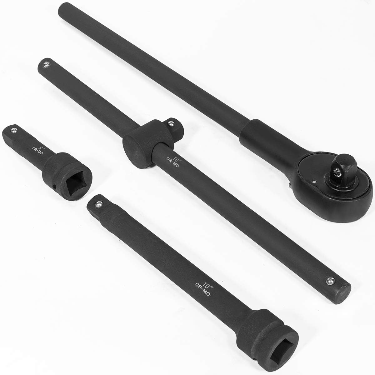 Stark USA 22-Pieces 3/4 Inch Drive Deep Impact Socket Set Cr-Mo Steel SAE Socket Extension Bar Sliding T-Bar (7/8" to 2" inch) with Carrying Case