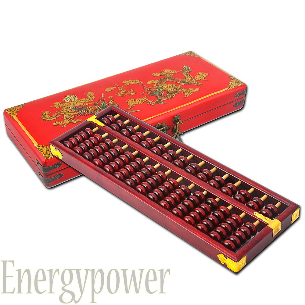 Amazon | EnergyPower 7つ玉そろばん 算盤 15桁 豪華木製ケース付き 
