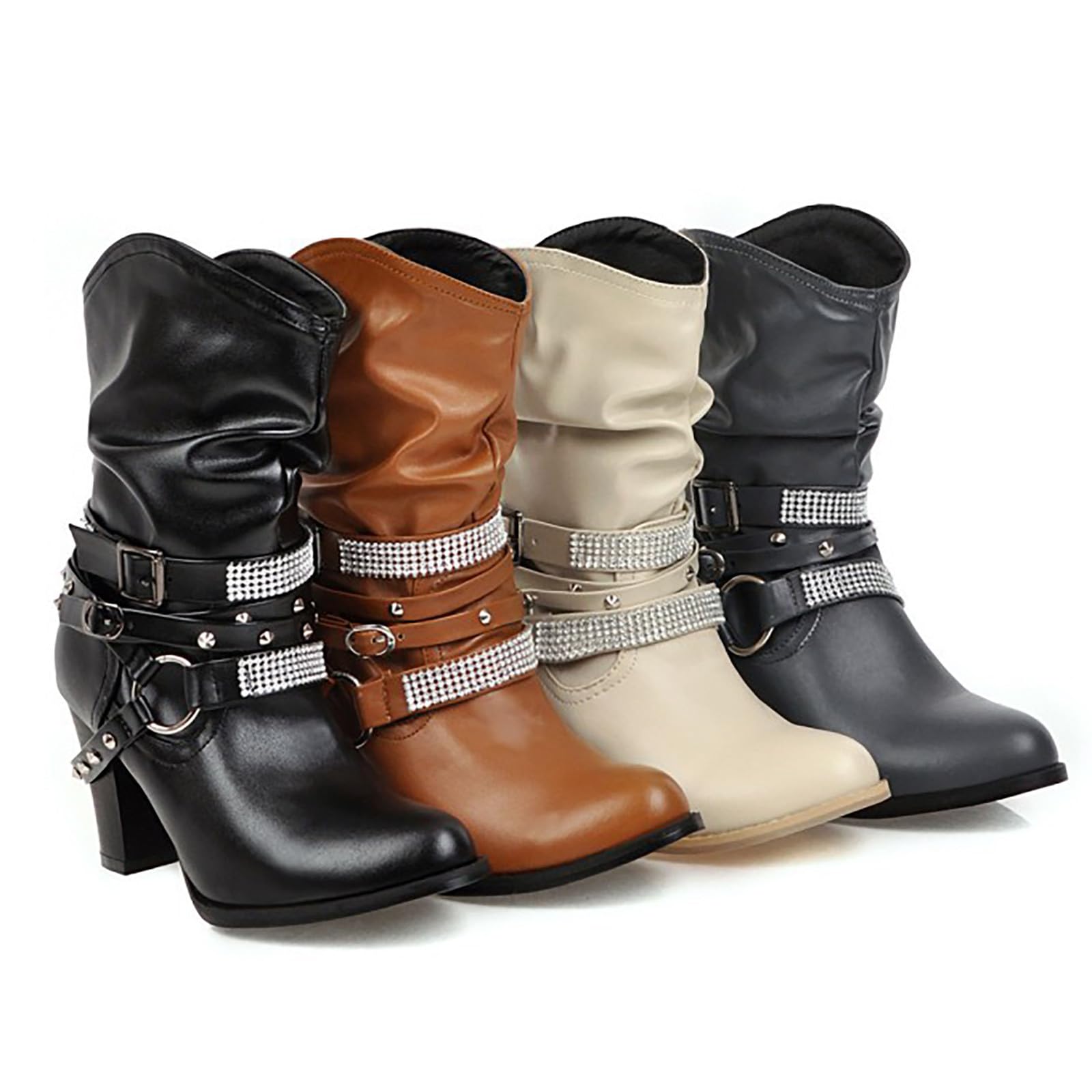 Stivali Lunghi da Donna Giardinaggio Boots Stivali da Neve Invernali Scarponcini Invernali Calda Morbidi e Confortevoli Giardinaggio Boots Impermeabili Antiscivolo Morbidi e Confortevoli