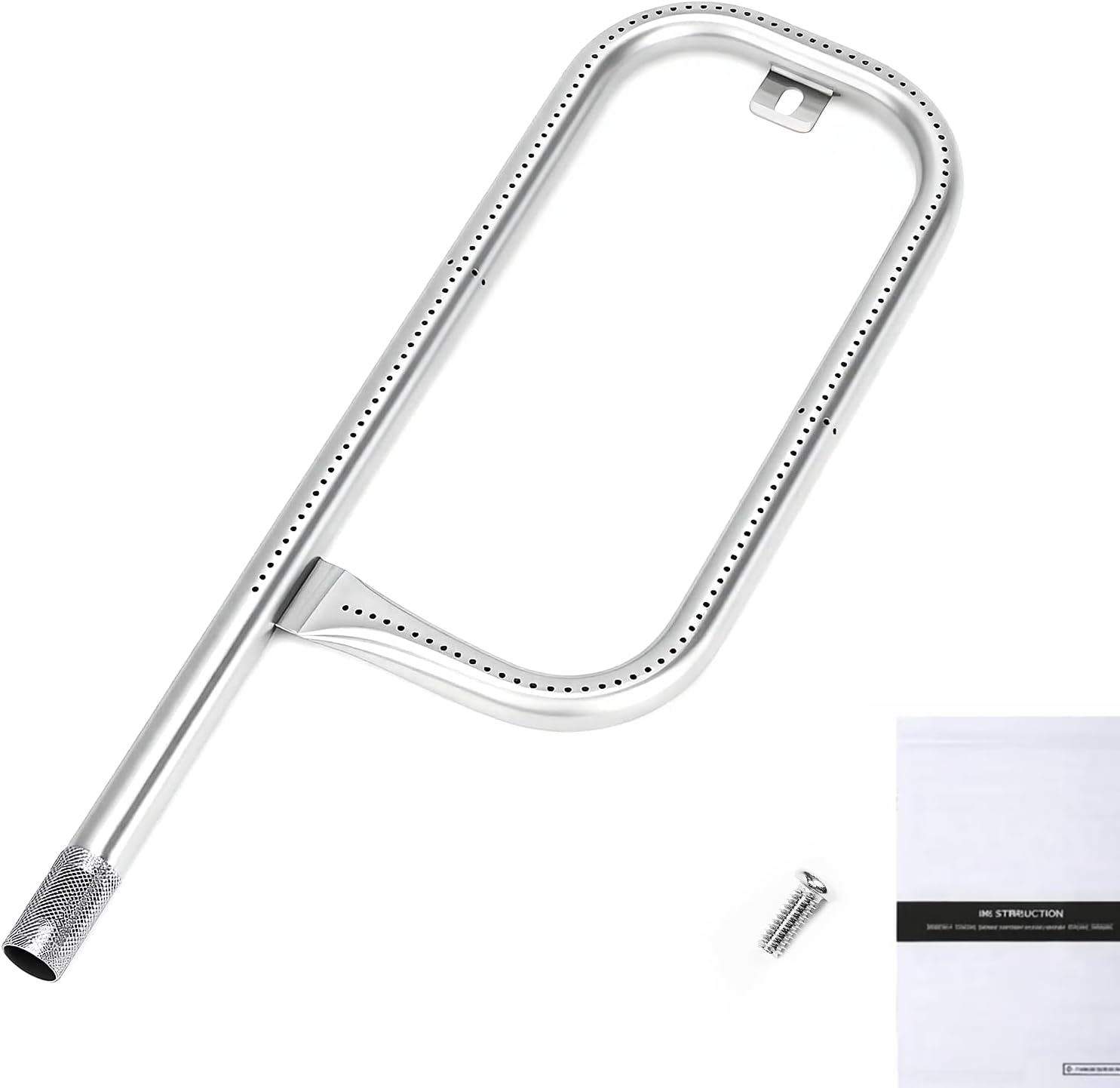 QuliMetal 304 Stainless Steel 60040 Grill Burner Tube for Weber Q1000, Q1200, Q100, Q120, Baby Q, 386001, 386002, 516002, 516001, 50060001, 51060001 Gas Grills, Replacement for 69957/41657, 17 Inch
