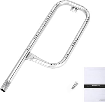 QuliMetal 60040 Burner Tube for Weber Q100, Q120, Q1000 & Q1200 | 304 stainless steel replacement burner for Weber Baby Q and Q100/Q120/Q1000/Q1200 gas grills; replaces 69957 and 41657