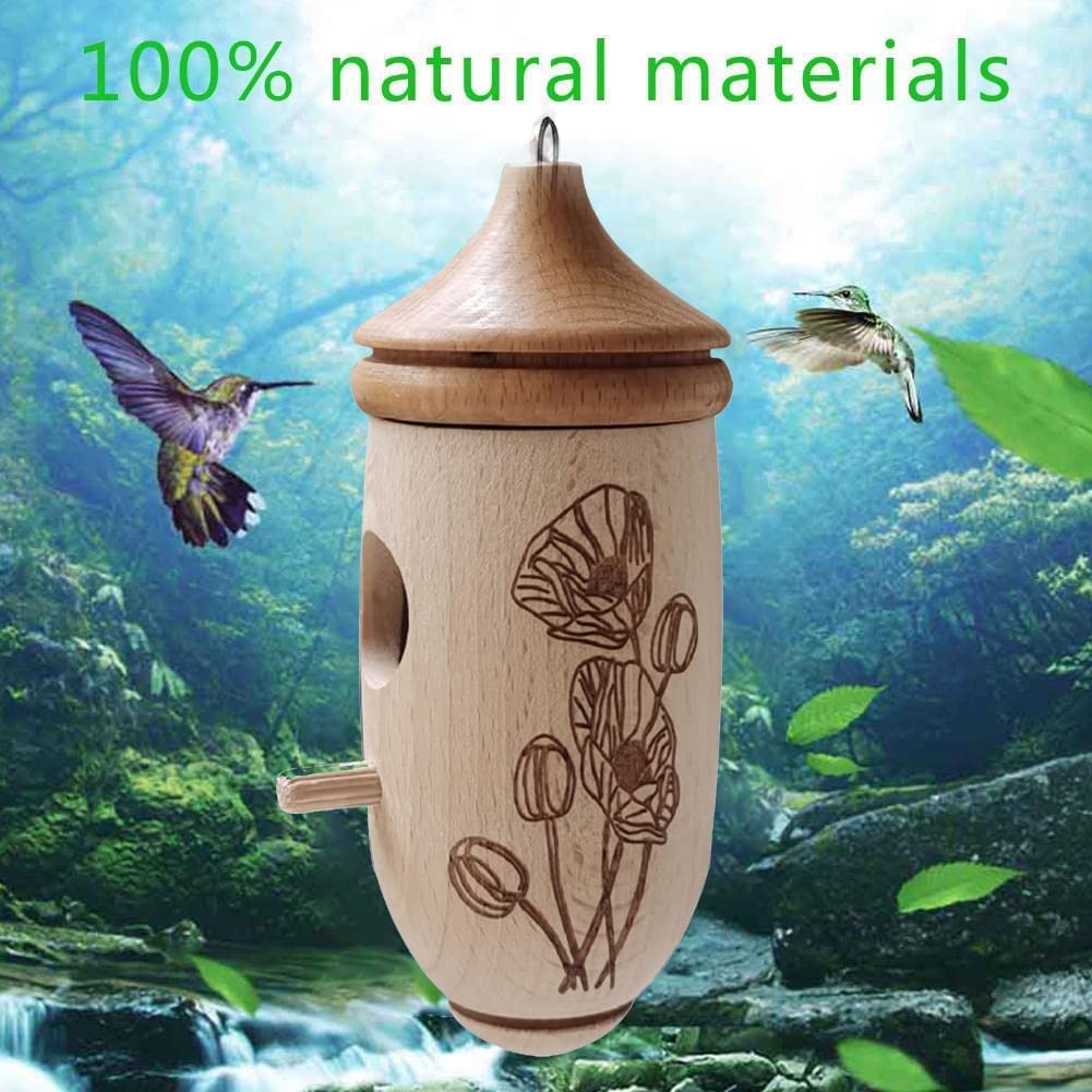 Kolibri-Haus, 2022 Kolibri-Häuser aus Holz zum Aufhängen im Freien, Mini-Kolibri-Nest für Schwalben, Papagei, Kolibri, Zaunkönig, Spatzen und Gartendekoration (F)