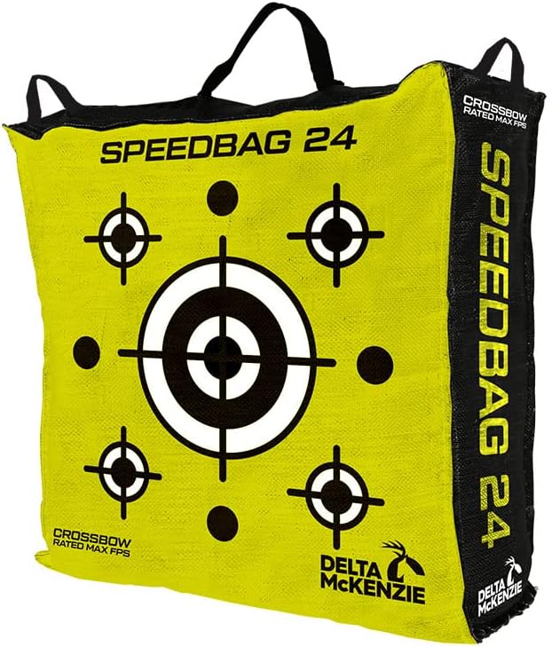 Delta McKenzie Speedbag 24" Archery Target - High Performance 475 FPS Dual-Sided Bag Target for Compound Bows & Crossbows - Field Point Compatible with Easy Arrow Removal