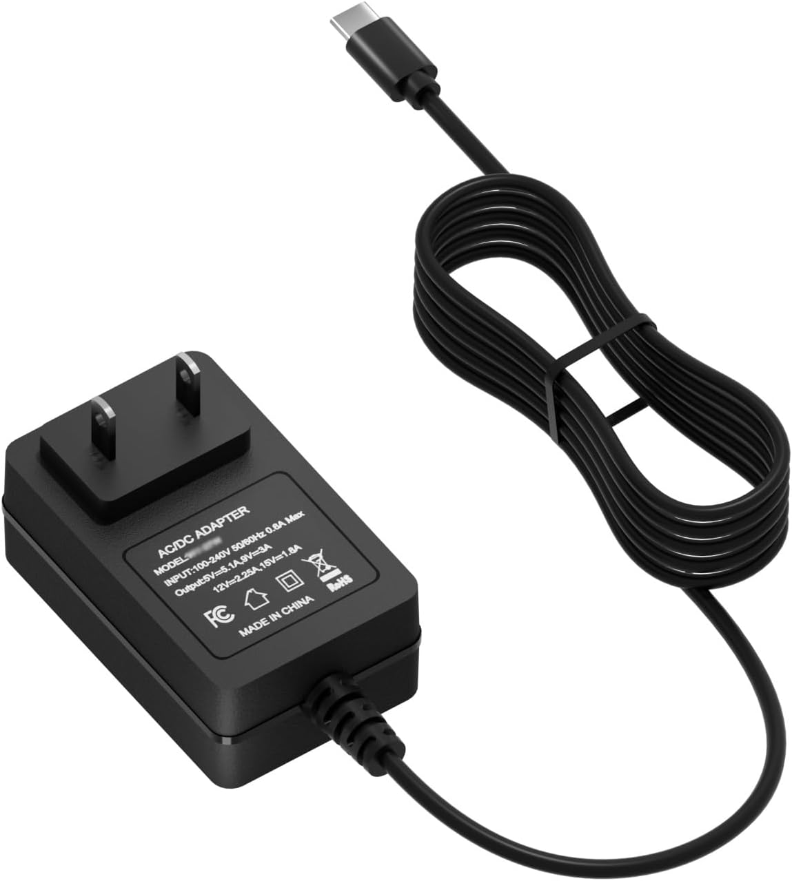 27W Power Supply for Raspberry Pi 5,GaN PD Adapter 5V 5.1A USB-C Pi 5 Power Adapter for Raspberry Pi 5 2GB/4GB/8GB/16GB