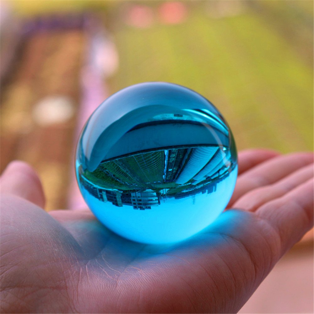 Amazon.co.jp: クリスタルガラスボール80 mm写真地球傷のない魔法の