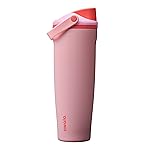 Owala FreeSip Sway Insulated Stainless Steel Water Bottle with Two-Way Spout, Built-In Straw and Bucket Handle, Made for Travel, School, and Sports, 40oz, BPA Free, Leak Proof, Pink Angel Food Cake