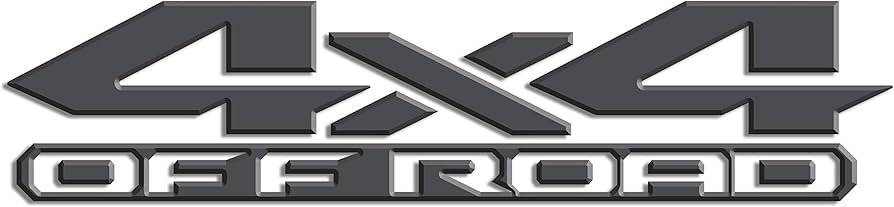 Amazon.com - 2 x Dark Grey Matte 4x4 Off Road 3D Bedside Vinyl