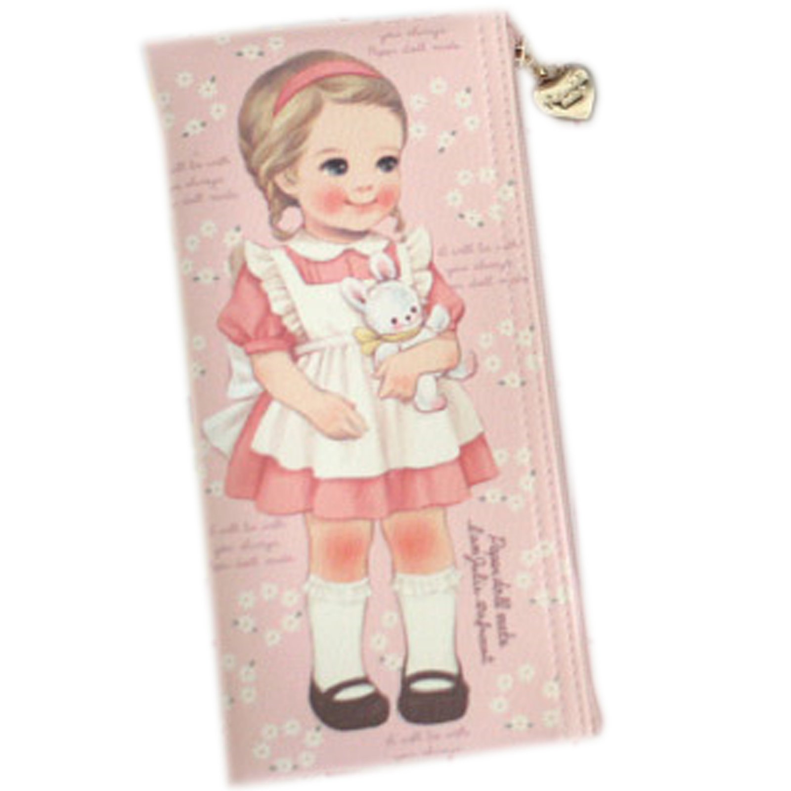 Afrocat Paper Doll Mate NEW Pen Case Blooming Julie Pencils Beauty Brushes Multi Purpose Pouch Pink Julie