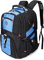 Vista 10 de SHRRADOO Mochila de viaje extragrande para laptop de 50L con puerto de carga USB, mochila para universidad y escuela secundaria, bolsa de trabajo