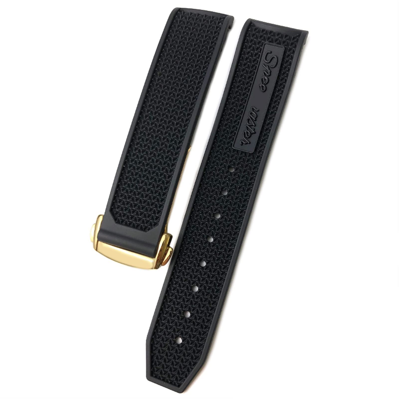 Bracelet montre 20mm en silicone pour Omega Speedmaster avec boucle deployante