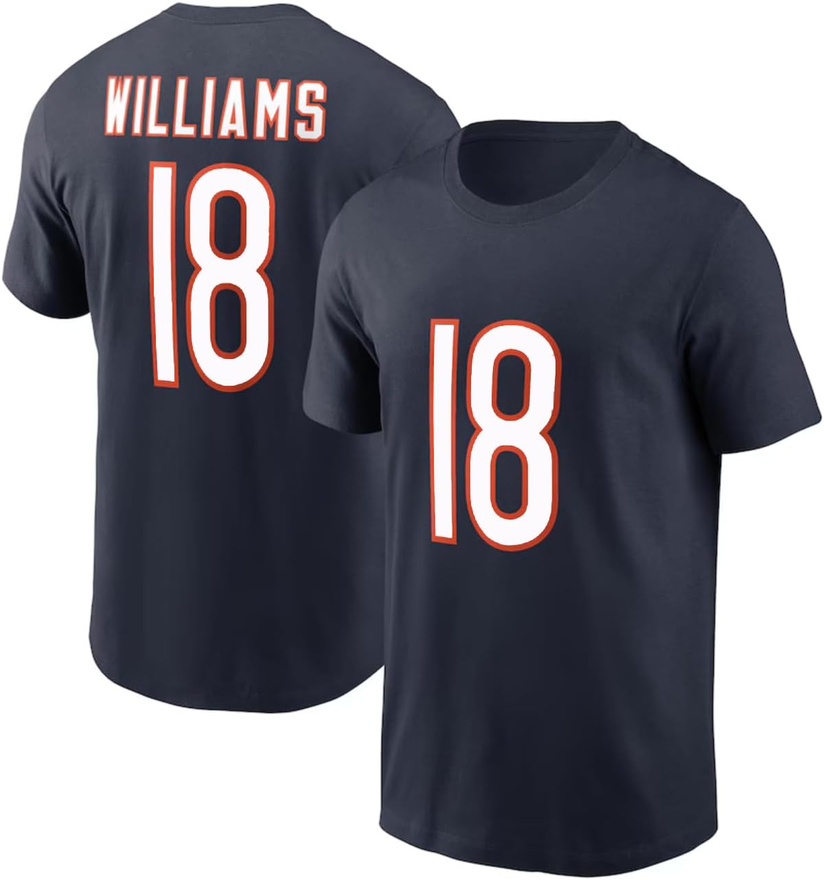 Caleb Williams #18 Chicago Football T-Shirt Cotton Jersey