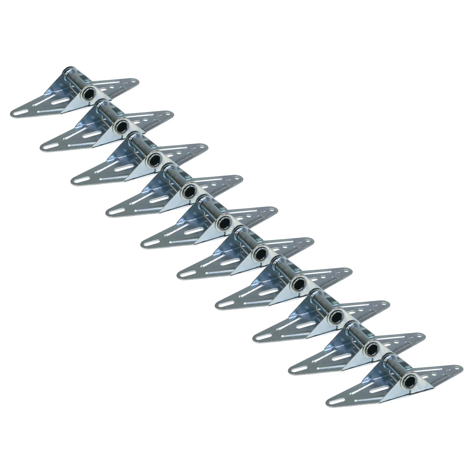 (10 Pack) 14 Gauge Garage Door #1 Hinges Standard Duty Embossed for Extra Strength