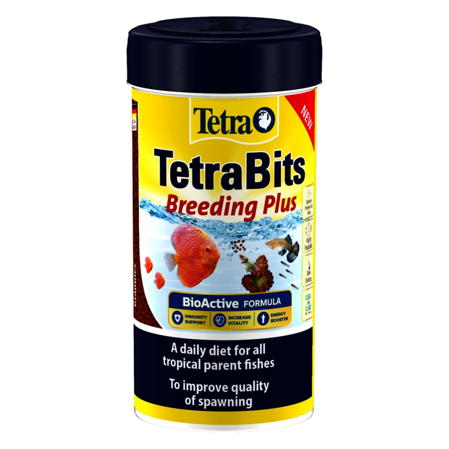 Tetra Bits Breeding Plus Fish Food Granule A Daily Diet for All Tropical Parent Fishes Increased Nutrient Absorption and Minimal Waste Clean & Clear Water 48 Gram, All Life Stages