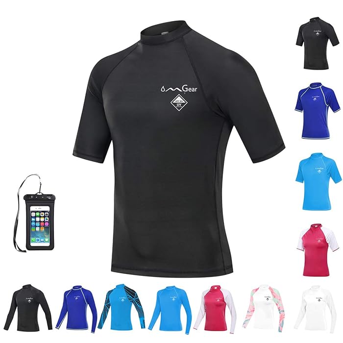 Buy OMGear Rashguard Swimsuit MMA BJJ Rash Guard UPF 50+ Swimming Shirt
