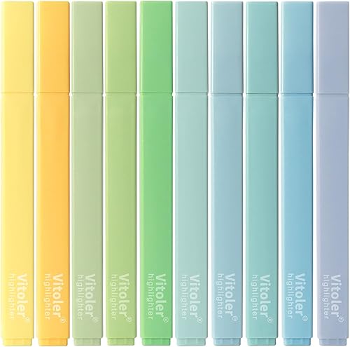 Miniatura 10 de Resaltadores, 12 unidades de resaltadores pastel estéticos, resaltador de libro de punta de cincel, lindos bolígrafos con punta de cincel, Autumn