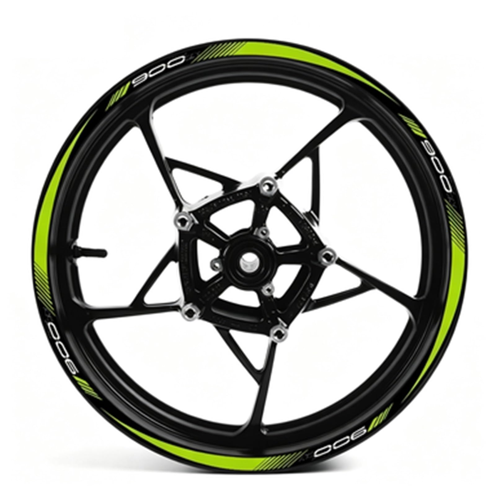 Motorcycle Wheel Sticker Reflective Rim Stripe Decals for Kawasaki for Z900(Color3)
