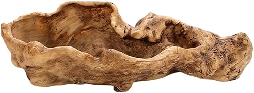 Gazechimp Maceta de resina con troncos de madera flotante, maceta para suculentas, 14.2 pulgadas de largo x 4.7 pulgadas de ancho