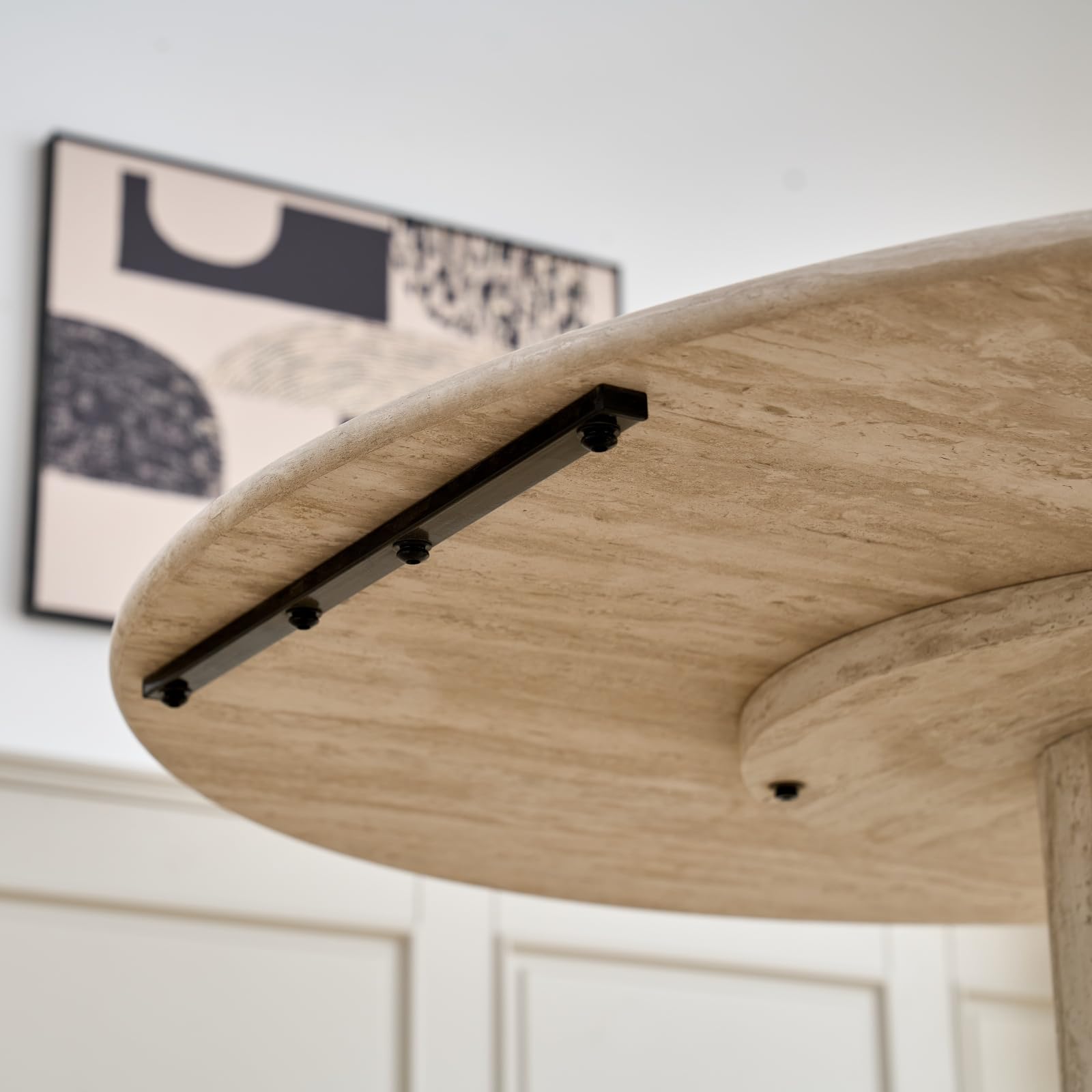 Tavolo da Pranzo da 115 cm, Tavolo da Cucina Rotondo Moderno e Minimalista, Adatto a Cucine e Sale da Pranzo - GDS