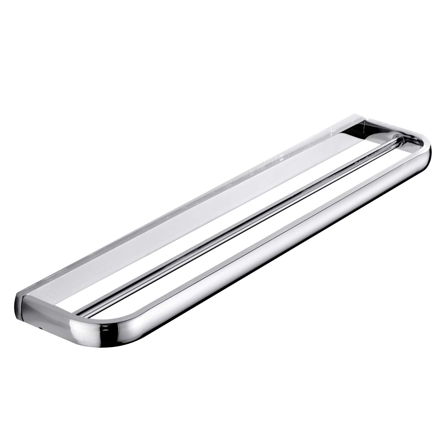 Portasciugamani moderno a parete a doppio strato, resistente, in acciaio inox SUS304, con finitura cromata, per bagno e cucina.