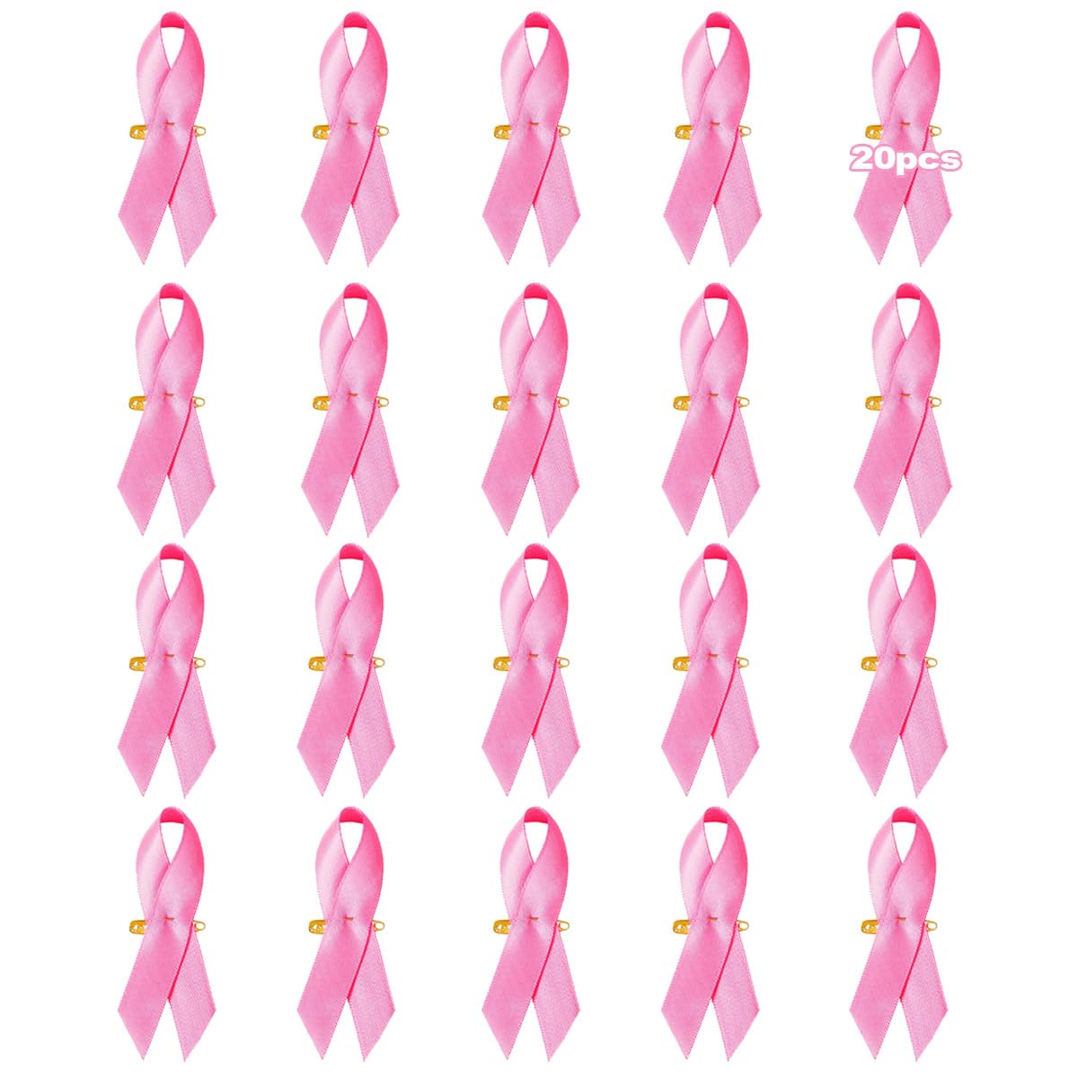 BananaHome Breast Cancer Awareness Pink Ribbon with Safety Pins Gifts for Women Girls Charity Public & Social Event Public Welfare Party Supplies Memorials Activity and Fundraising, 3.1 x 1.3 inch, Polyester (B0CKR5T38B) Amazon Price History, Amazon Price Tracker