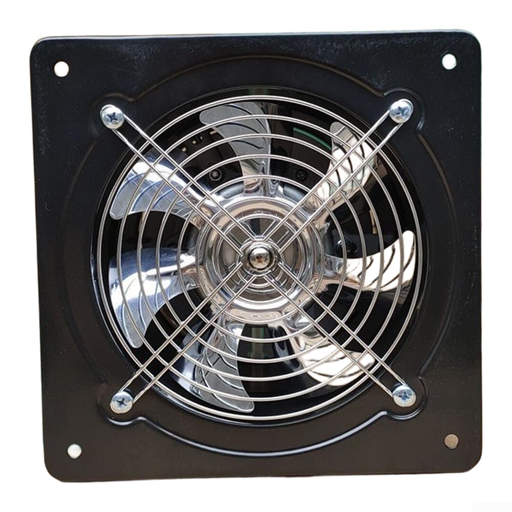 Ventola di scarico da 6 pollici, motore in rame da 40 W, efficiente (nero) | Dual Flow, estrazione/alimentazione, controllo touch, rimuove fumo/odori, flusso d'aria fresca