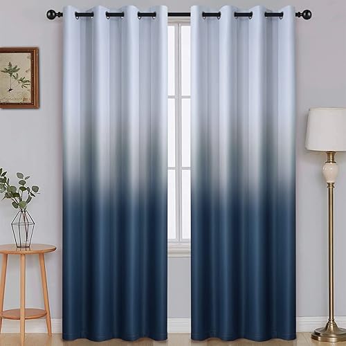 Miniatura 216 de SimpleHome Cortinas gruesas con aislamiento térmico y ojales, bloqueo de luz para oscurecer sala, dormitorio, 2 paneles, 52 x 72 pulgadas de largo,