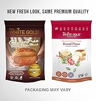 Vista 4 de Extra White Gold Mezcla de harina de pan sin gluten – Para panes, pasteles con levadura, pizza, Focaccia – [Kosher] [Sin gluten] [Vegano] [Sin soja]