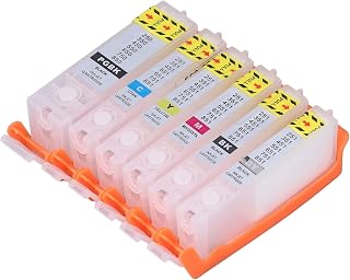 Orenic Ink Cartridge Replacement for Pixma MG6350 MG7150 IP8750 to Use with Plus Printer Black, Small Black, Blue, Red, Yellow, Grey
