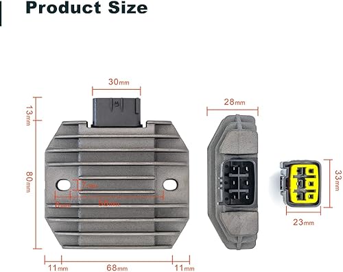 Miniatura 5 de Regulador de Voltaje Rectificador para Yamaha Big Bear 400 XVS 125 200 650 1100 V-Star Rhino 660 Kodiak 450 Grizzly 350 600 Raptor 700 WR250R TMAX