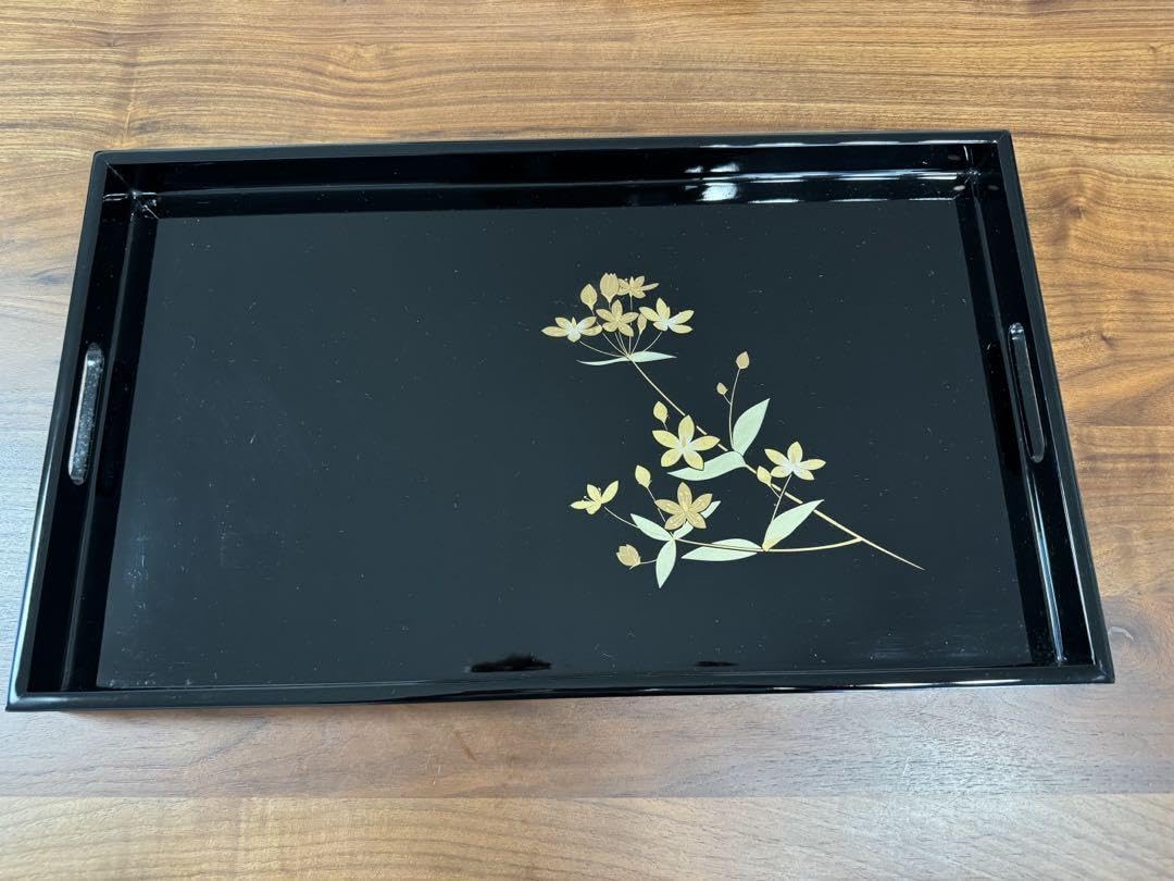 Amazon.co.jp: 会津塗 お盆 山野草蒔絵 三代目惣兵衛 : おもちゃ
