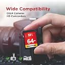 Gigastone 64GB SD Card 2 Pack, UHS-I U1 Class 10 SDXC Memory Card High Speed Full HD Video Canon Nikon Sony Pentax Kodak Olympus Digital Camera gallery image