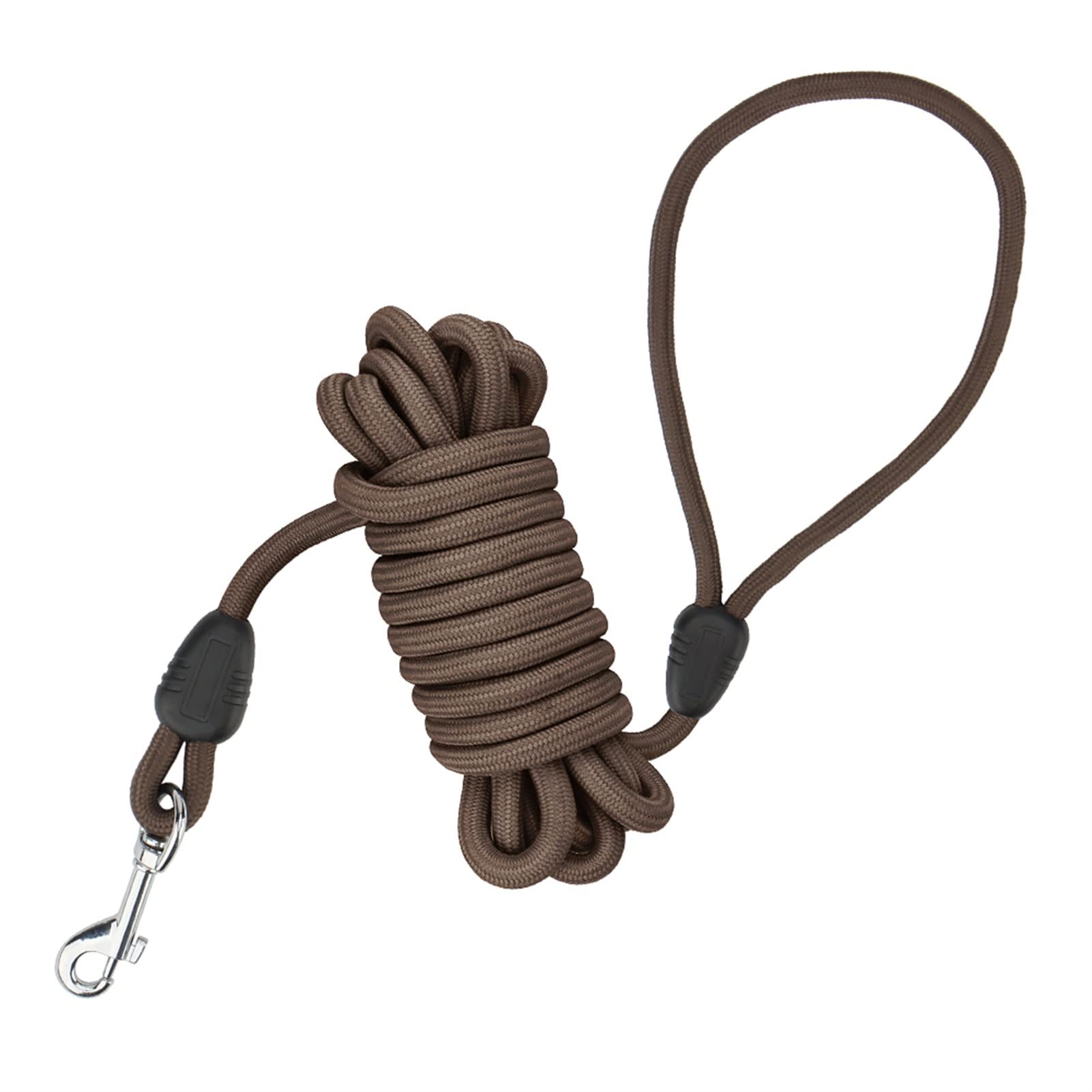 5M/10M Hundeleinen Lange Haustierleine Puppy Walk Training Rundes Seil for Kleine Mittelgroße Große Hunde Mit Schaumstoffgriff (Color : Coffee, Size : S 5M)