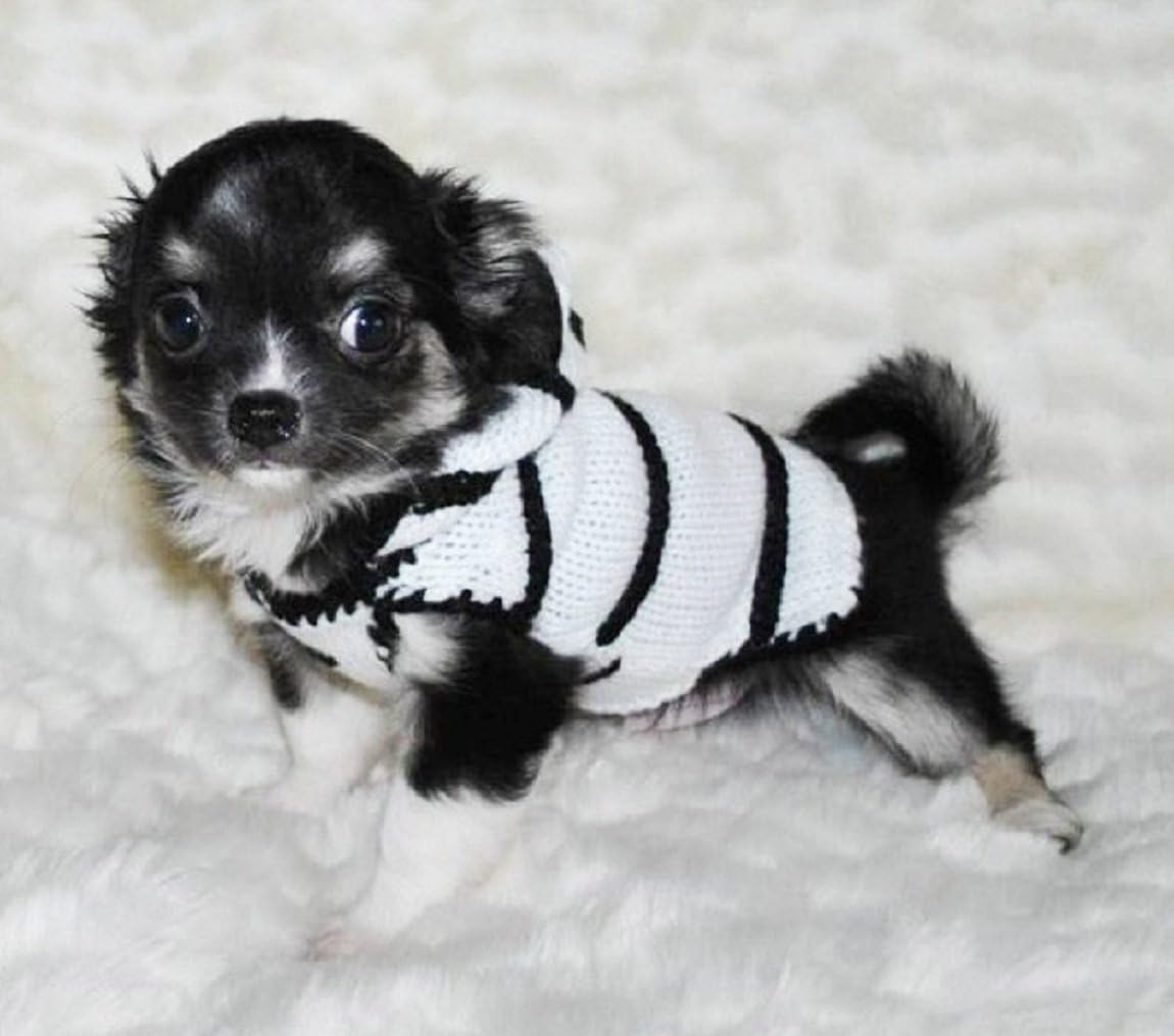 ADogFashion XS Dog Sweater Zebra X Small Dog Costume Yorkie Clothes for Chihuahua Clothing Puppy Outfits Apparel