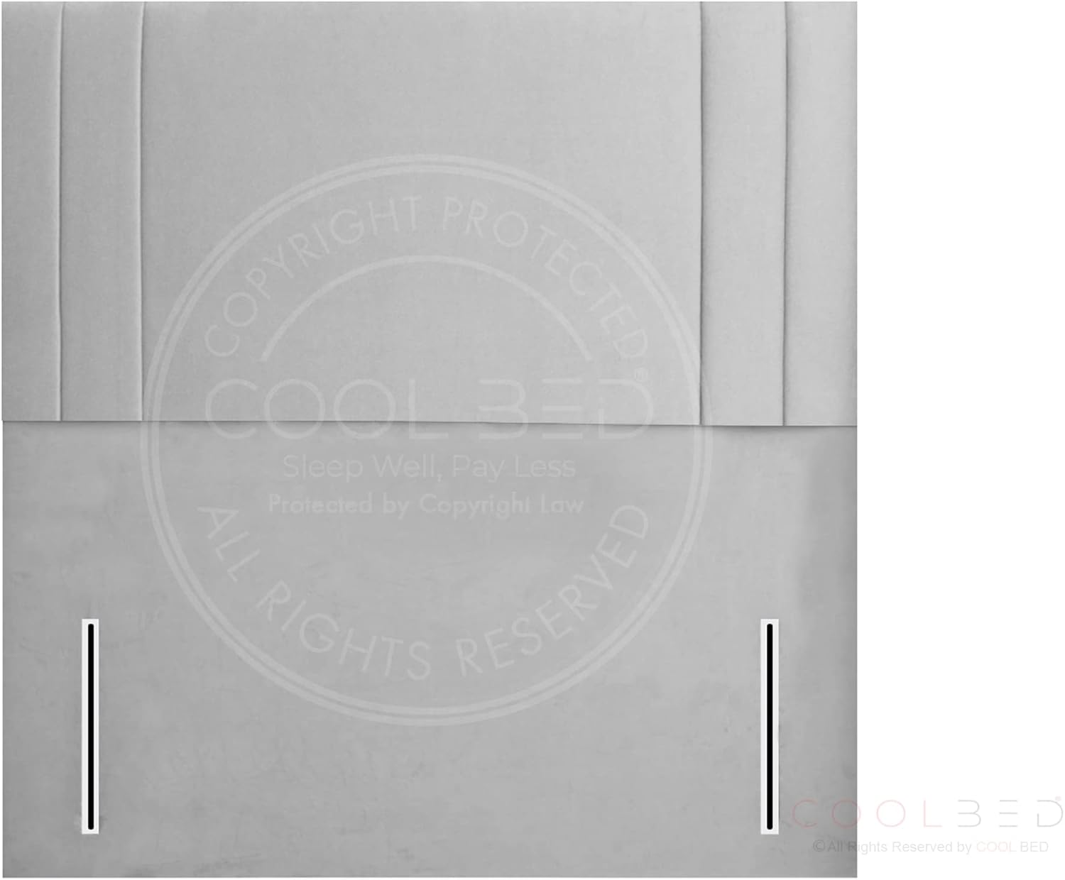 COOL BED Silver Plush Velvet Wispa 54" Inch Floor Standing Headboard