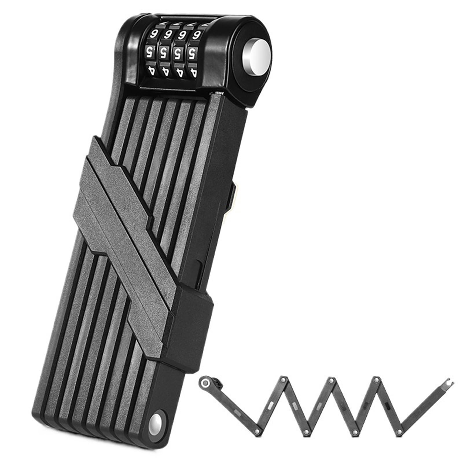 Hdrtcbu 120Cm Type069 Code Chain Lock Folding Lock Security Anti-Theft Cycling Road Accessories Scooter Foldable Motorbike Lock(120Cm Type069 Code)