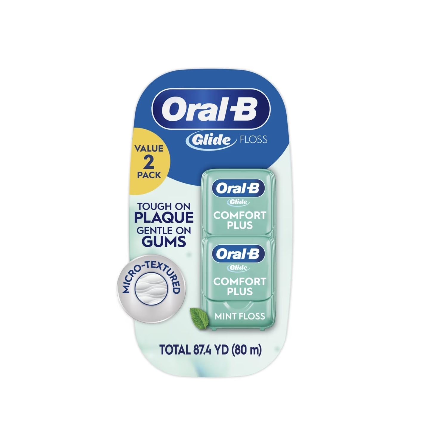 Oral-B Glide Pro-Health Comfort Plus RFCtQO Mint Flavor Floss 2 Pack 2ct Oral-B Floss