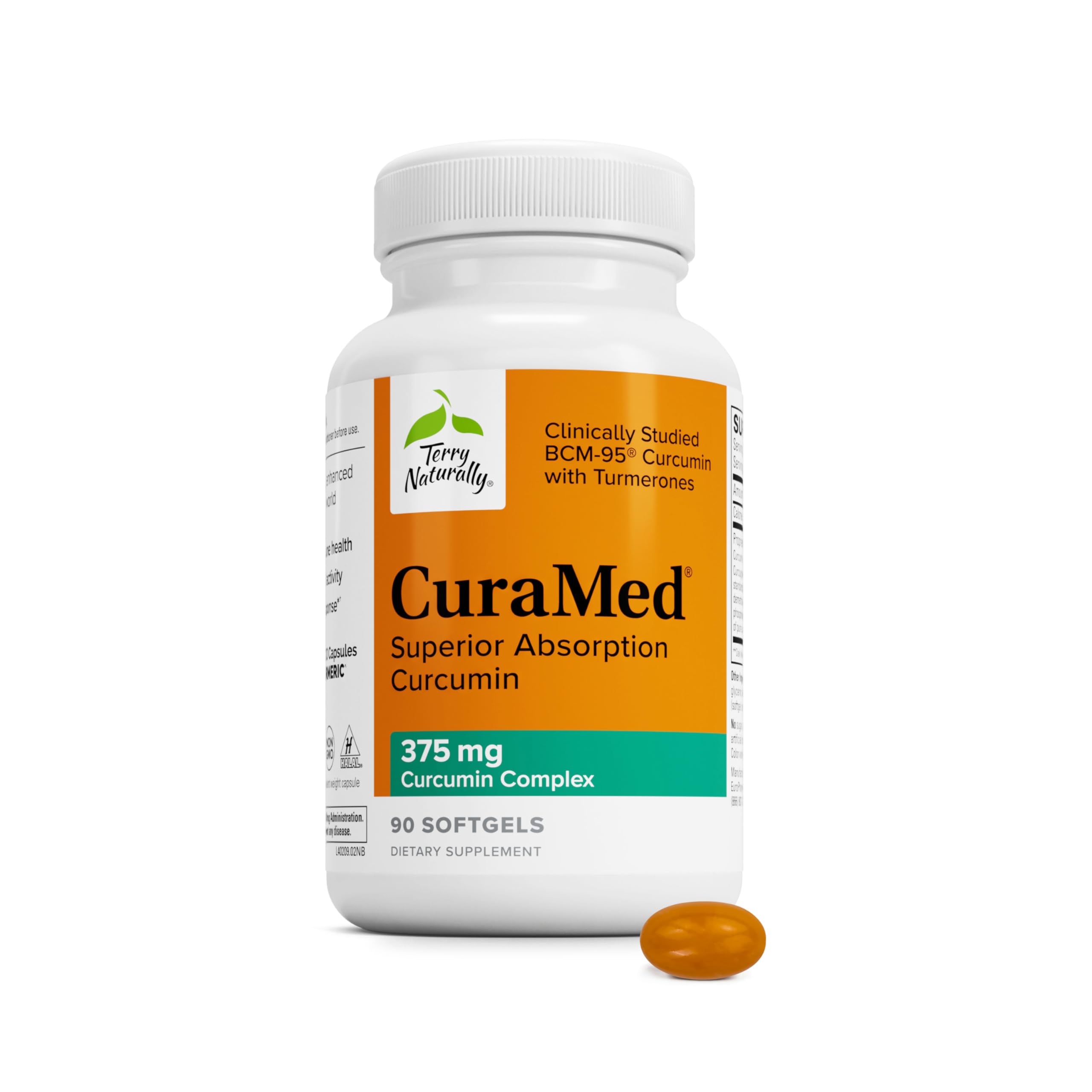 Terry Naturally CuraMed 375mg - Pain & Inflammation Relief - 90 Count Pack of 1 90