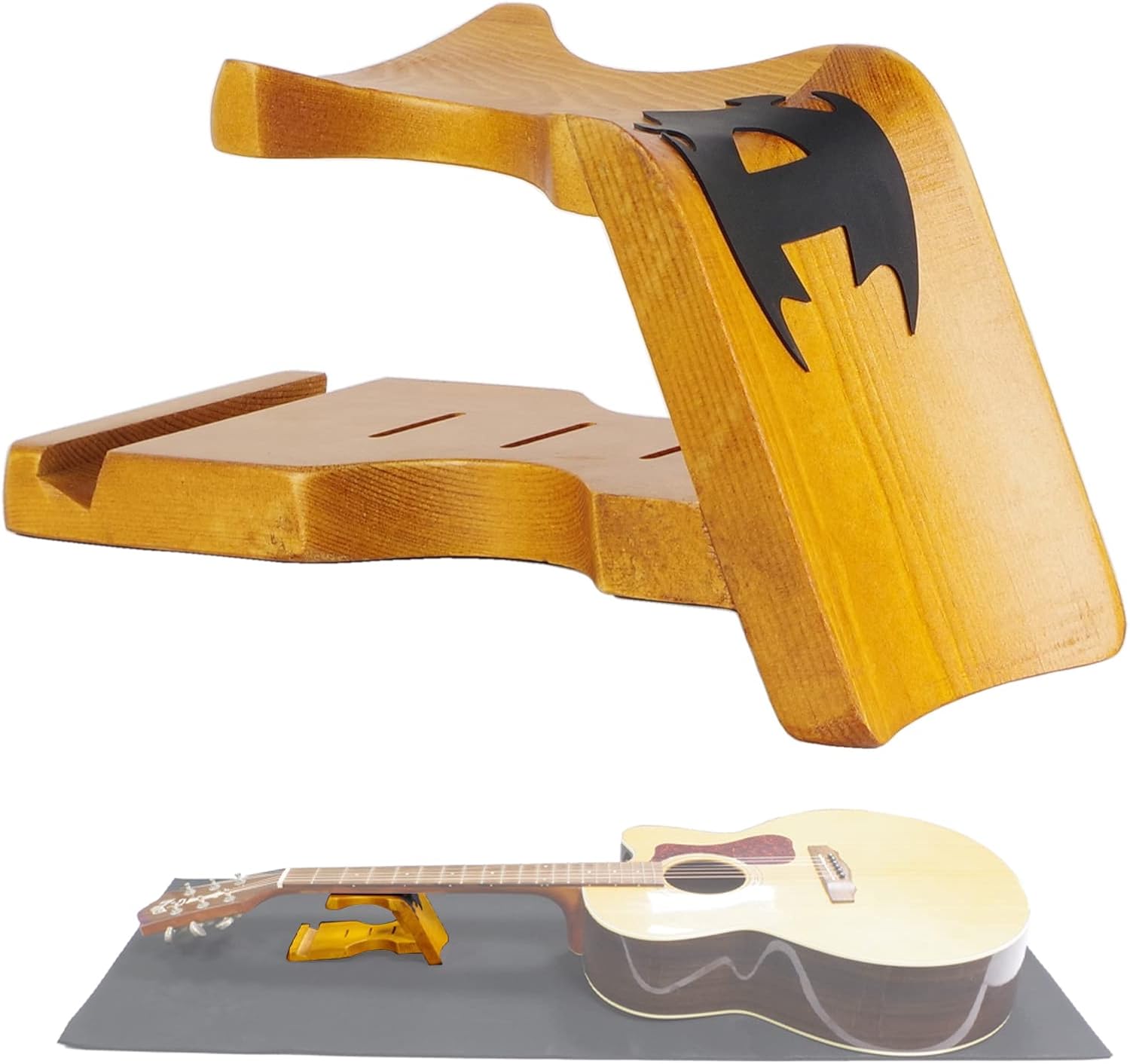 Amazon ギタースタンド ギタースタンド ギターホルダー ネックブラケット ゴム製 転倒防止 楽器保護用 ギターアクセサリ