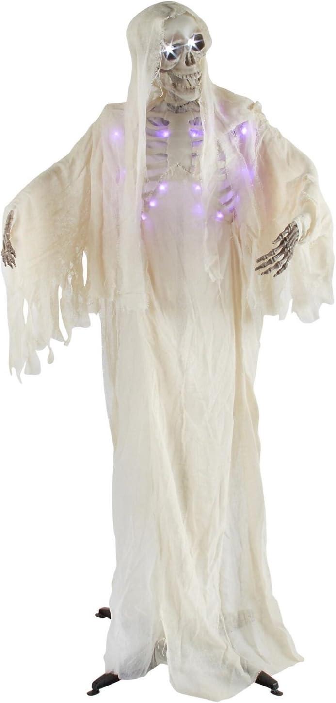 Lifesize Animated Skeleton w/Rotating Head Halloween Prop Decoration