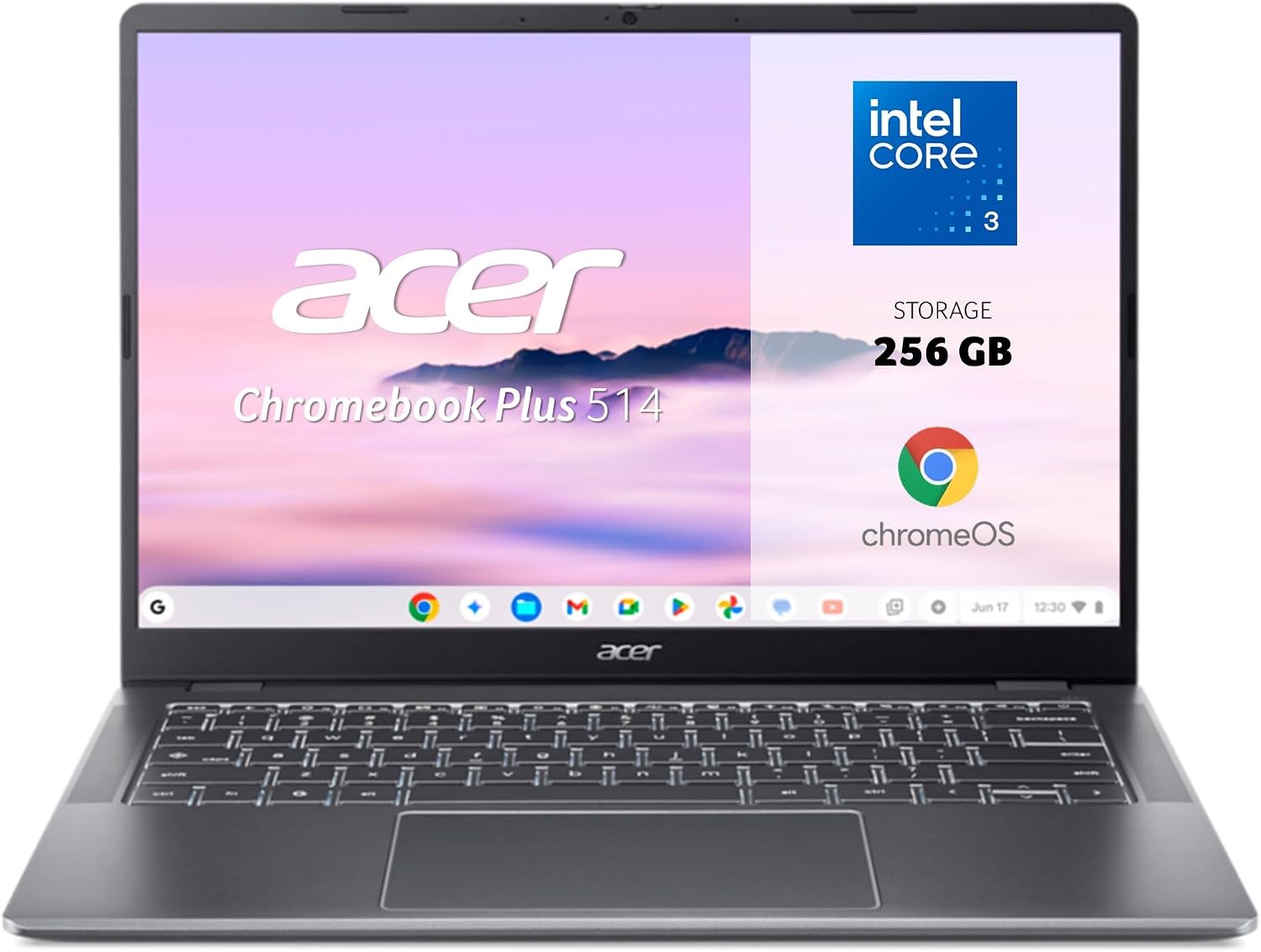 Acer Chromebook Plus, Portátil 14″ WUXGA, Intel 3 N355, 8GB RAM, 256 GB S…