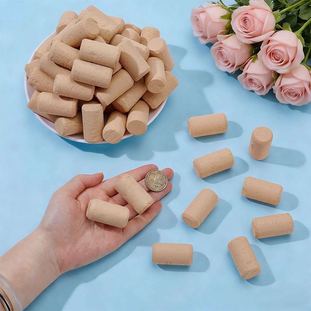 OLYCRAFT 60Pcs Natural Wine Corks 15/16x1 3/4 Inch Straight Wine Corks Blank Wines Cork Wines Bottle Stoppers Leakproof Bottle Cork for Ornament Making Arts and DIY Craft Projects Sealing Stoppers