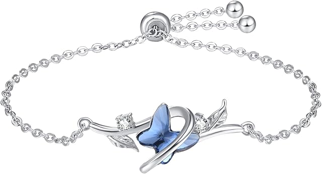 Butterfly/Angel Wings/ Claddagh Bracelet Women Silver Wings Anklet Ankle Bracelet Adjustable Butterfly Jewelry Gifts for Girls Sisters Friends Valentine's Day
