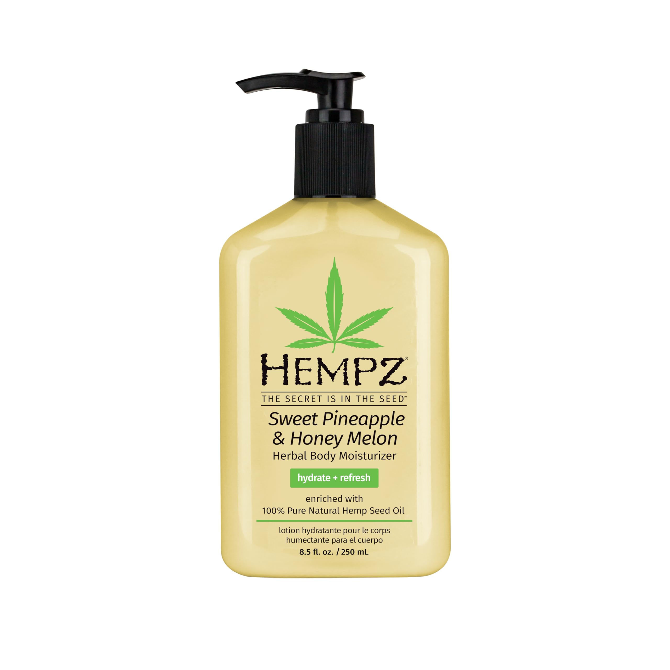 Hempz Body Lotion Daily Hydrating Cream With Shea Butter And Aloe For Moisture – Enriched With Vitamins – Sweet Pineapple And Honey Melon Scent – Travel Size 8.5 Fl Oz For Soft Supple Skin