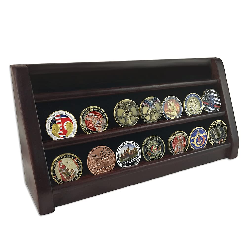Buy ECoin 3 Row Challenge Coin Display Stand Army Coin Display Case