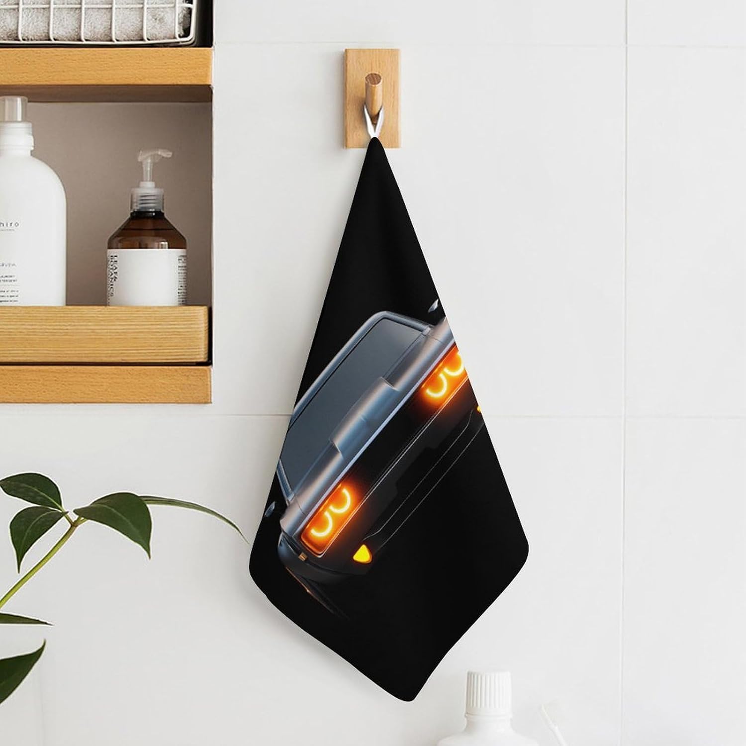 USA Muscle Car Racing Microfiber Hand Towels for Bathroom Soft Absorbent Bath Kitchen Towel with Hanging Loop 4PCS