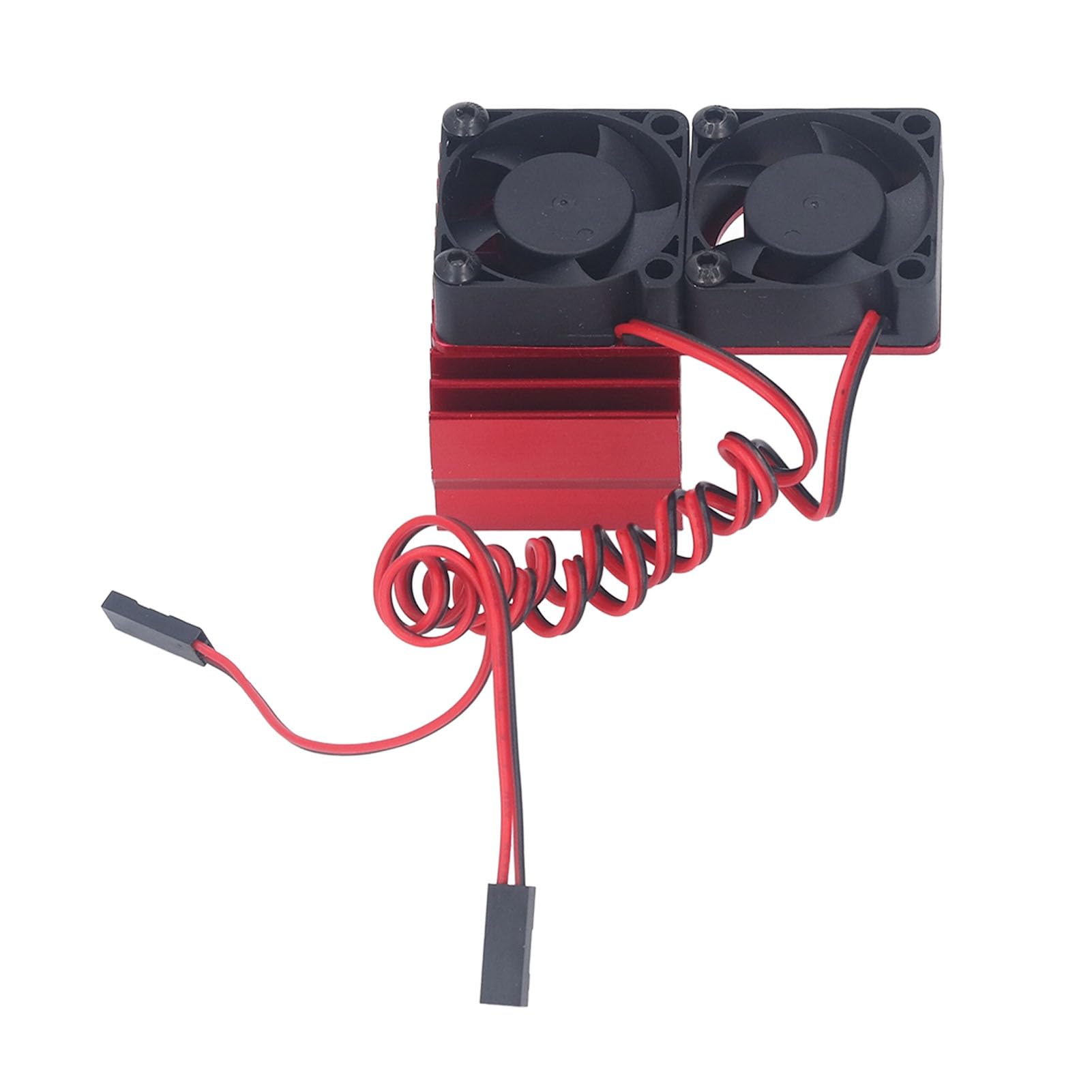 Topyond RC Lüfter, 5V RC Car Lüfter Fernbedienung, RC motorlüfter für Traxxas Slash 4x4 VXL, Aluminium, Wasserdicht, Traxxas Cooling Fan (Rot)