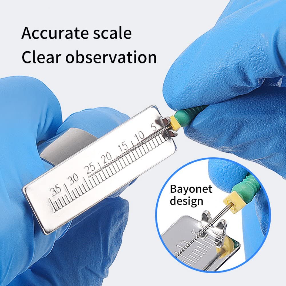 1pc Règle Dentaire Aluminium Instrument Instrument Dentistry Ring Ruer Root Canal Mesurer Tool pour Les Outils De Dentiste Endodontique