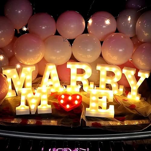 Miniatura 5 de Luces LED de colores con letras luz del alfabeto con control remoto signo de neón luminoso luces nocturnas a pilas para bodas bares decoración de