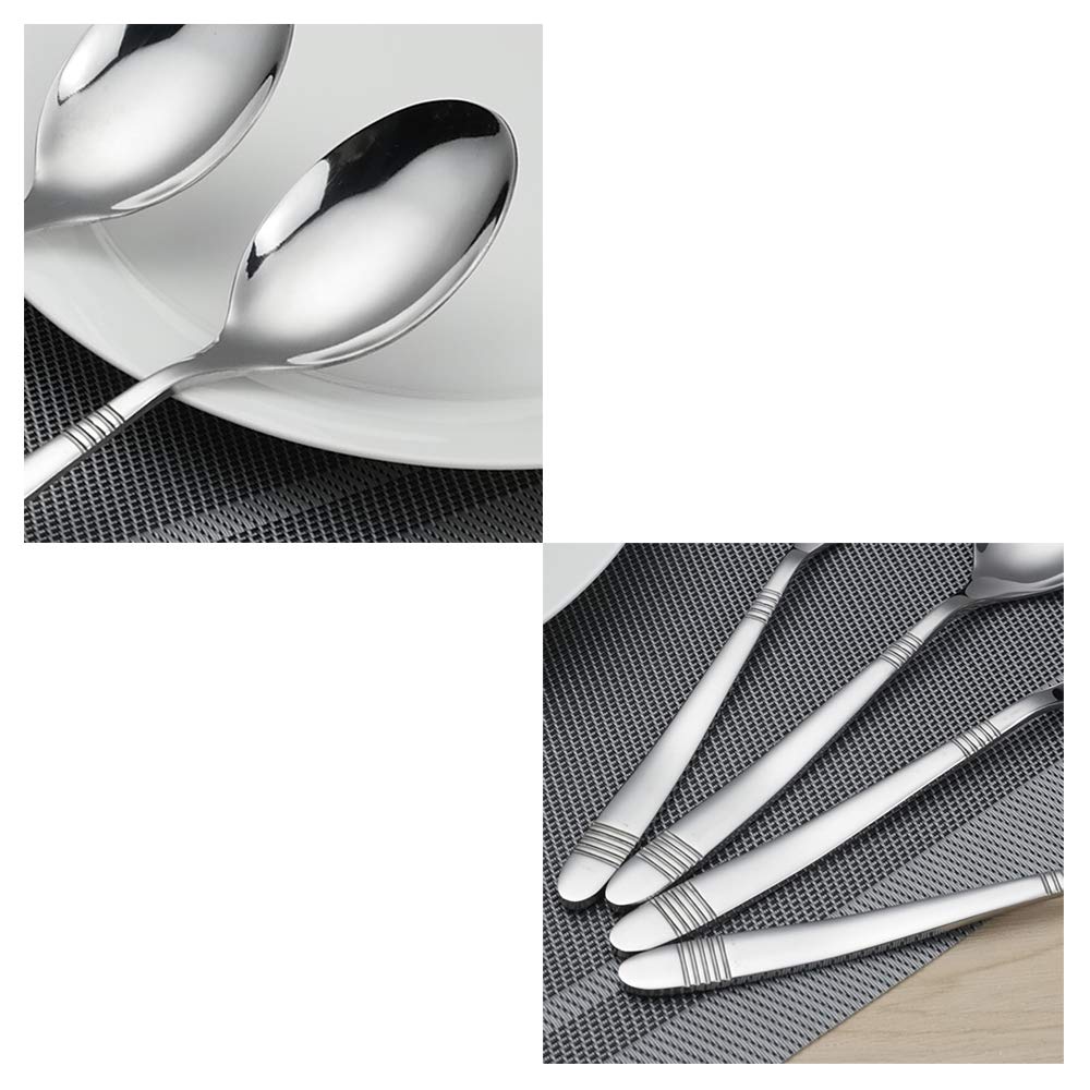 Begale 12 Pieces Stainless Steel Dinner Spoons, Cutlery Spoon